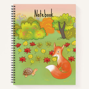 Fox and turtle in the forest notebook