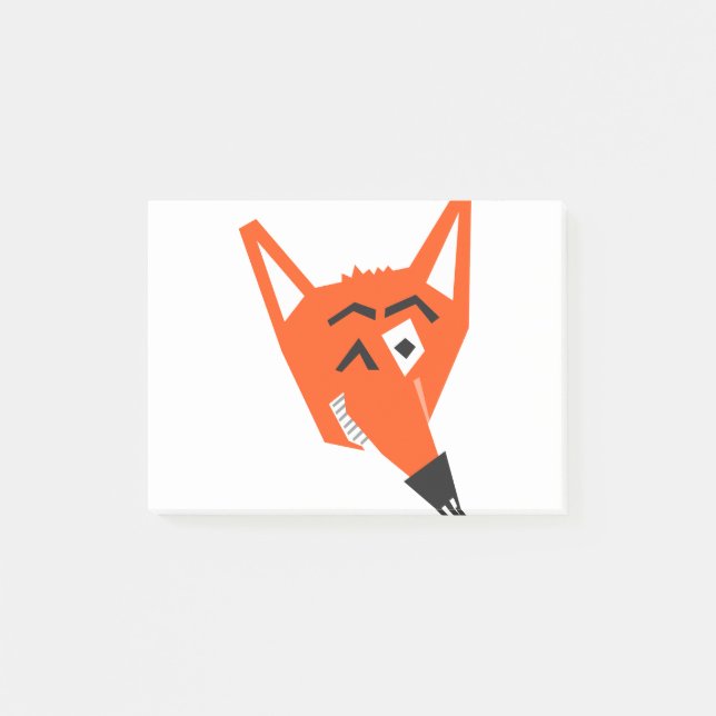 Fox Animal Cartoon Cunning Devious Evil Eye Post-it Notes (Front)