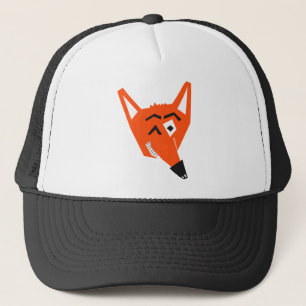 Fox Animal Cartoon Cunning Devious Evil Eye Trucker Hat