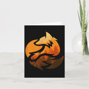 Fox Animal Design Gifts With Nature Trees Hunting Card
