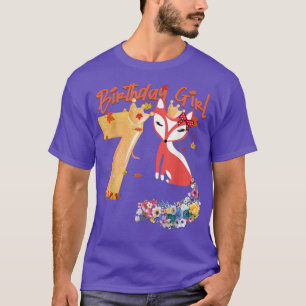 Fox Animal Lovers 6th Birthday Girl Fox B-day 6 ye T-Shirt