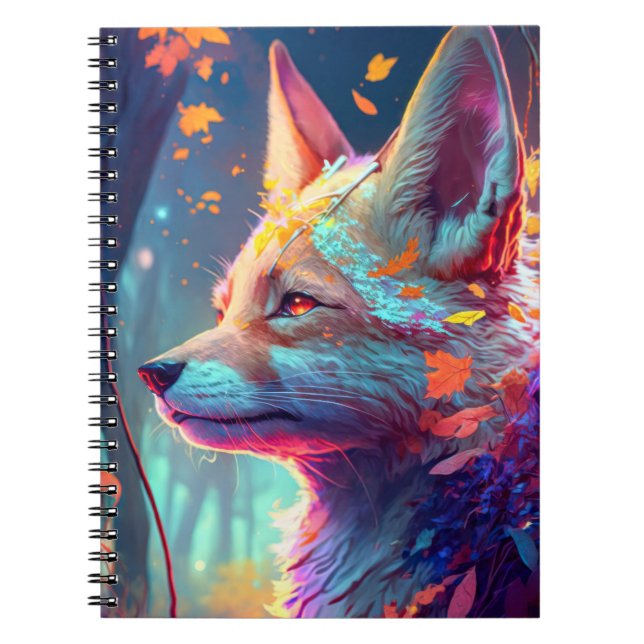 Fox Animal Portrait Painting Dark Character Spirit Notebook (Front)