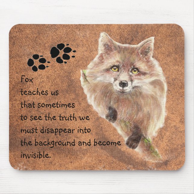 Fox, Animal Totem, Spirit Guide, Symbol Mouse Mat (Front)