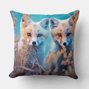 Fox Animal Wildlife Wilderness Colourful Wall Art Cushion