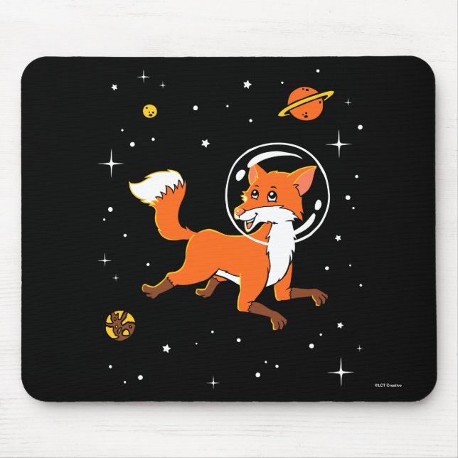 Fox Animals In Space Mouse Mat (Front)