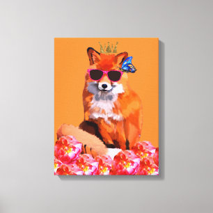 Fox Art Canvas Print