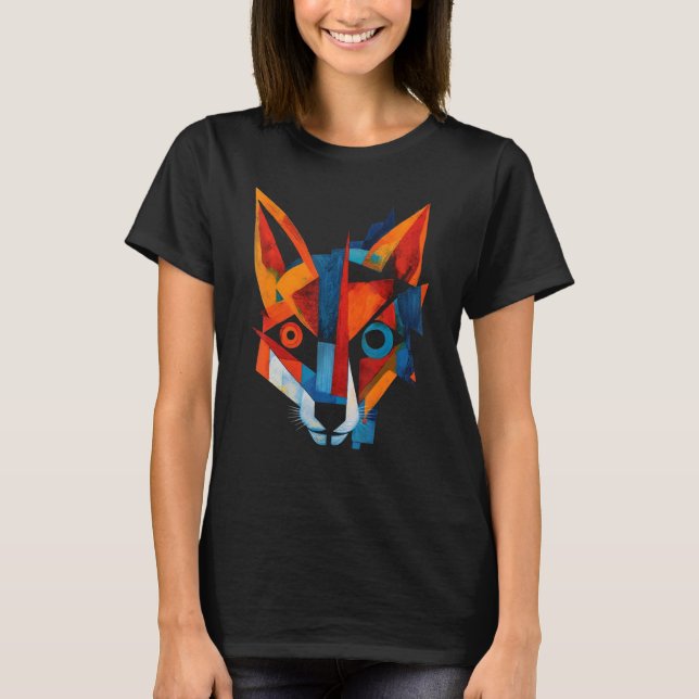 Fox Artwork  Animal Fox T-Shirt (Front)