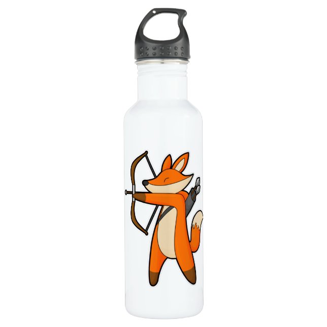 Fox as Archer with Arrow & Bow 710 Ml Water Bottle (Front)