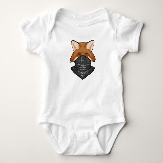 Fox as Bandit with Kerchief Baby Bodysuit (Front)