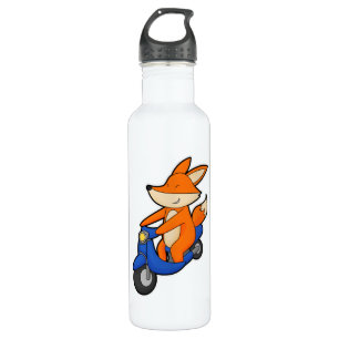 Fox as Biker with Scooter 710 Ml Water Bottle