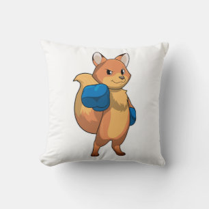 Fox as Boxer with Boxing gloves Cushion