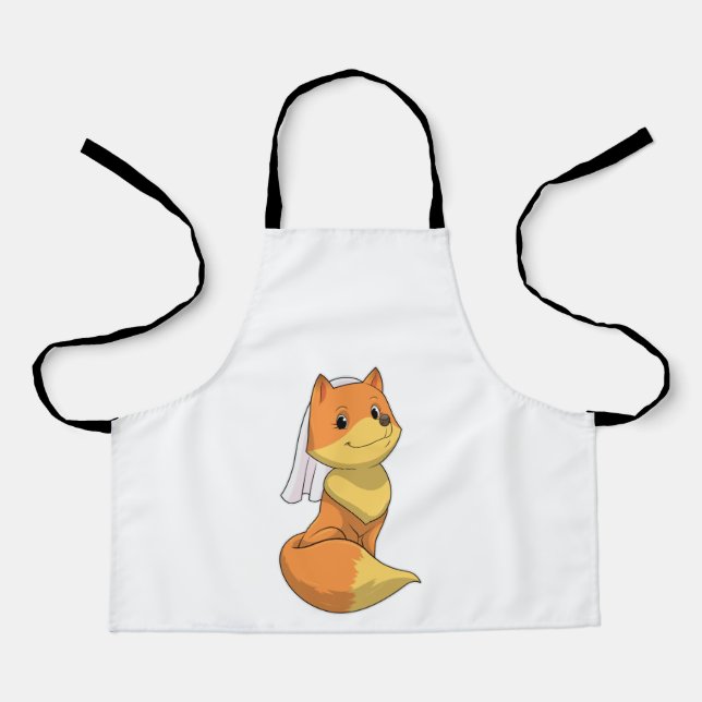 Fox as Bride with Veil Apron (Front)
