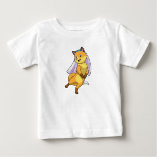 Fox as Bride with Veil Baby T-Shirt