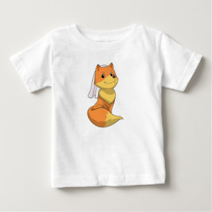 Fox as Bride with Veil Baby T-Shirt
