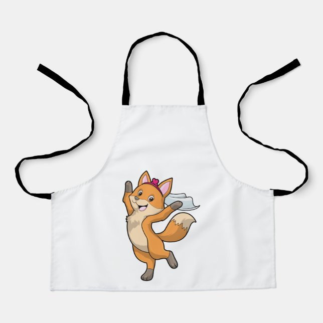 Fox as Bride with Veil & Heart Apron (Front)