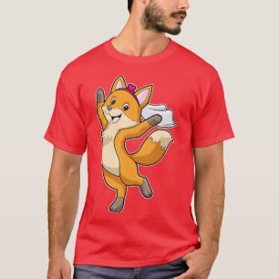 Fox as Bride with Veil Heart T-Shirt