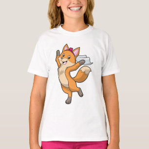 Fox as Bride with Veil & Heart T-Shirt