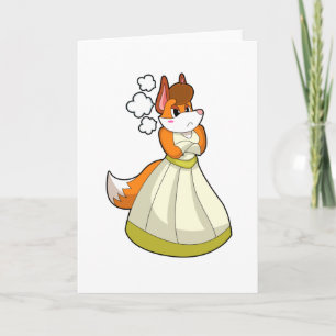 Fox as Bride with Wedding dress.PNG Card