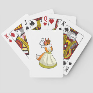 Fox as Bride with Wedding dress.PNG Playing Cards