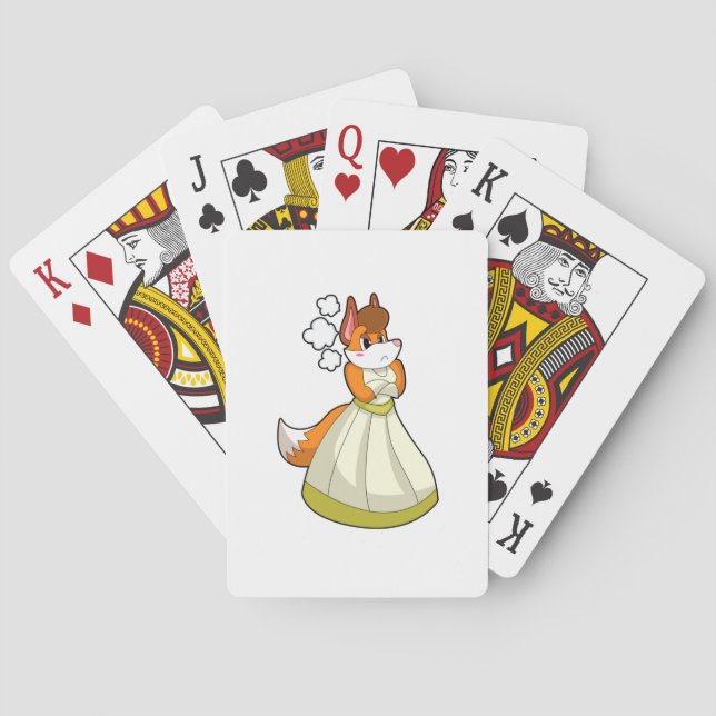 Fox as Bride with Wedding dress.PNG Playing Cards (Back)