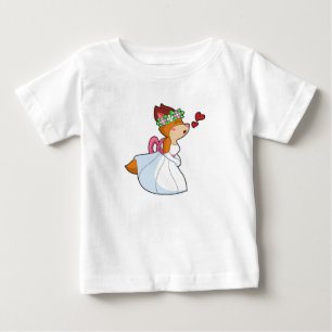 Fox as Bride with with Wedding dress & Flower wrea Baby T-Shirt