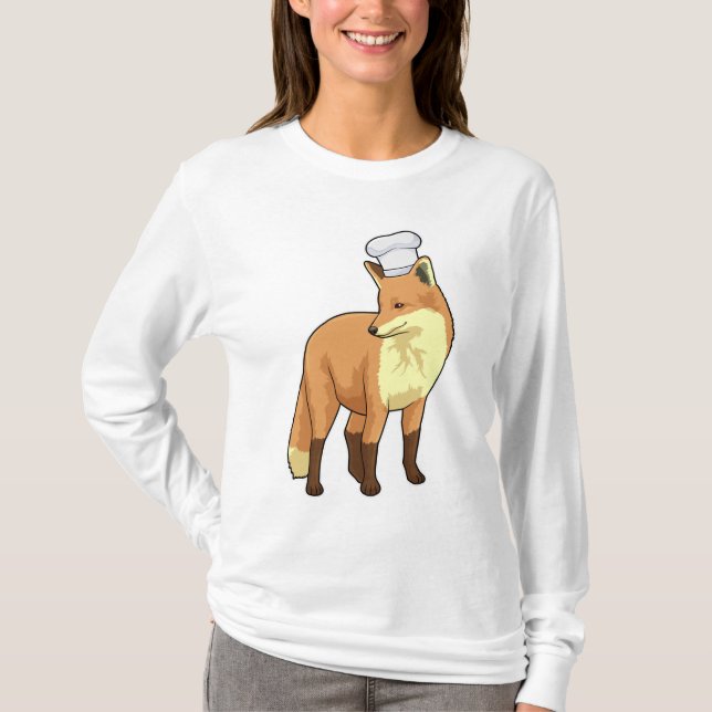 Fox as Cook with Chef hat T-Shirt (Front)