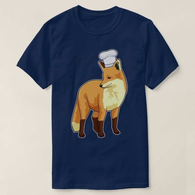 Fox as Cook with Chef hat T-Shirt (Design Front)