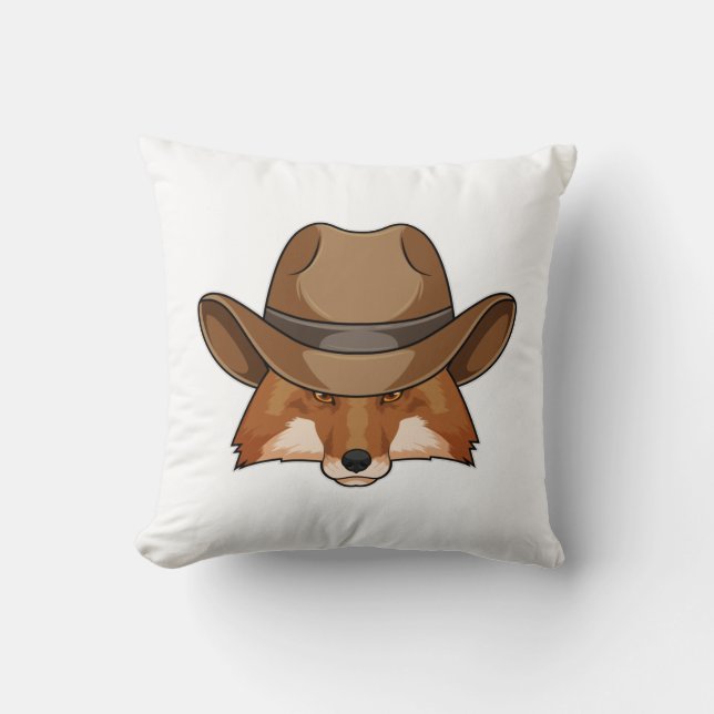 Fox as Cowboy with Hat Cushion (Front)