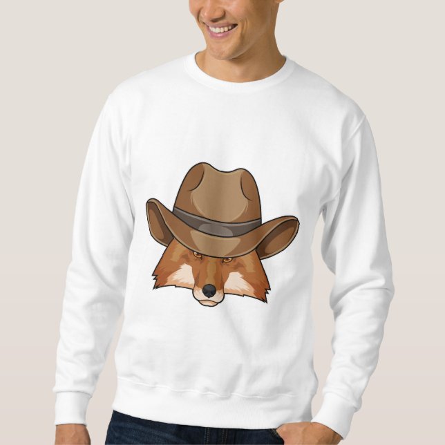 Fox as Cowboy with Hat Sweatshirt (Front)