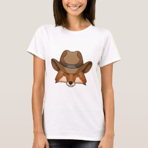 Fox as Cowboy with Hat T-Shirt