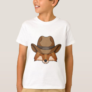 Fox as Cowboy with Hat T-Shirt