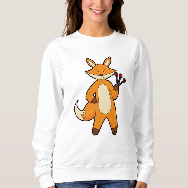 Fox as Dart player with Darts Sweatshirt (Front)