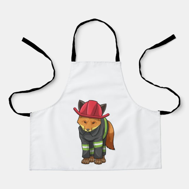 Fox as Firefighter with Helmet Apron (Front)