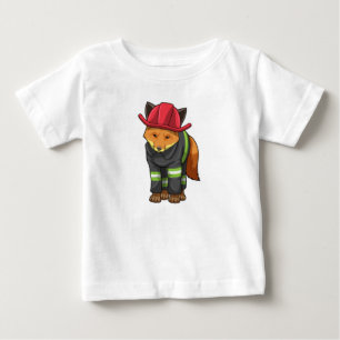 Fox as Firefighter with Helmet Baby T-Shirt