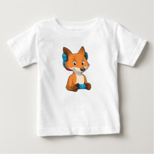 Fox as Gamer with Joystick Baby T-Shirt