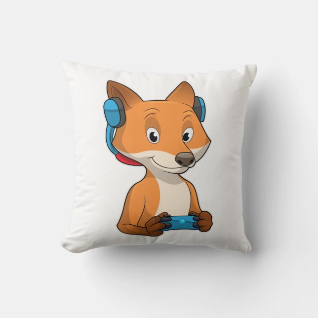 Fox as Gamer with Joystick Cushion (Front)