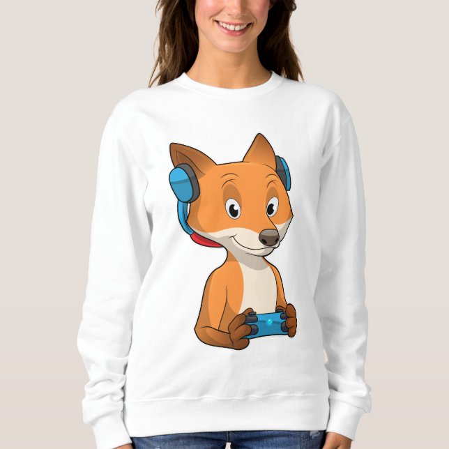 Fox as Gamer with Joystick Sweatshirt (Front)