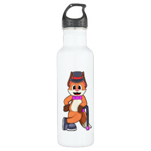 Fox as Gentleman with Hat & Stick 710 Ml Water Bottle