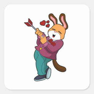 Fox as Groom with Suit Square Sticker