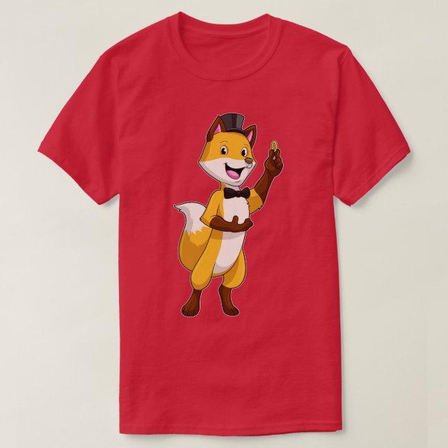Fox as Groom with Wedding ring T-Shirt (Design Front)