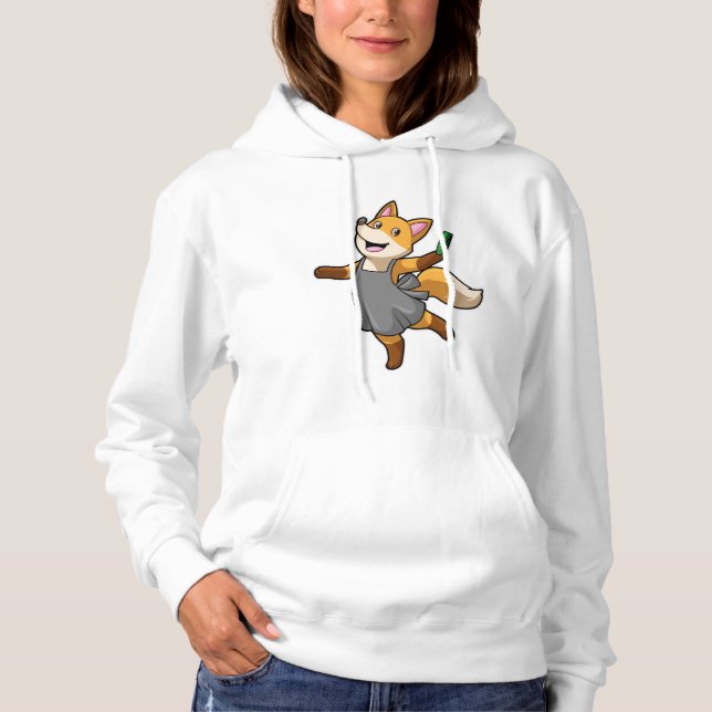 Fox as Hairdresser with Scissors Hoodie (Front)