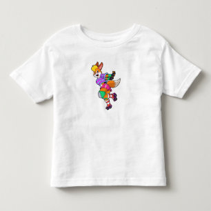 Fox as Inline Skater with Inline Skates Toddler T-Shirt