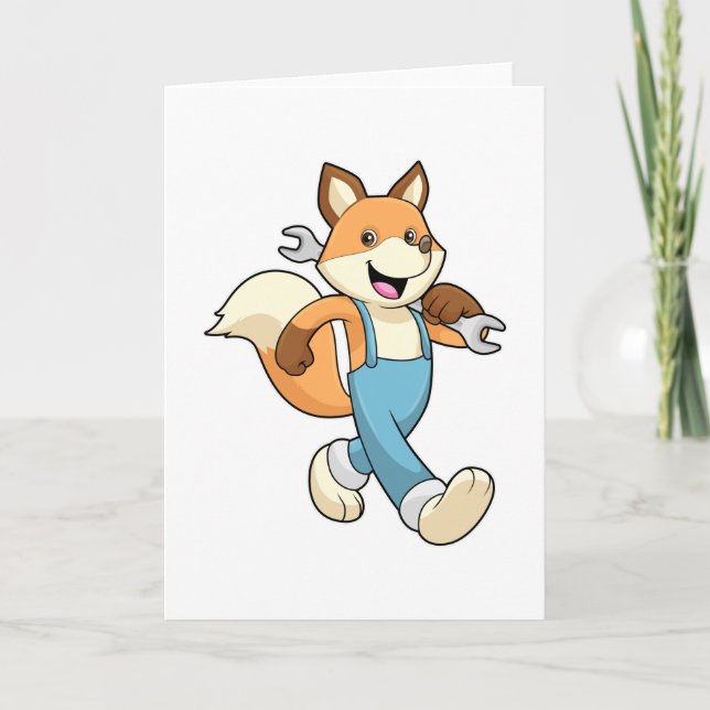 Fox as Mechanic with Wrench Card (Front)