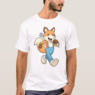 Fox as Mechanic with Wrench T-Shirt