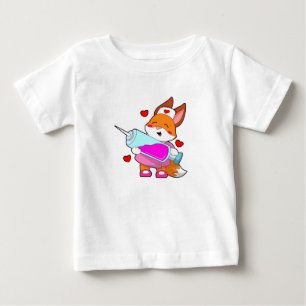 Fox as Nurse with Syringe Baby T-Shirt