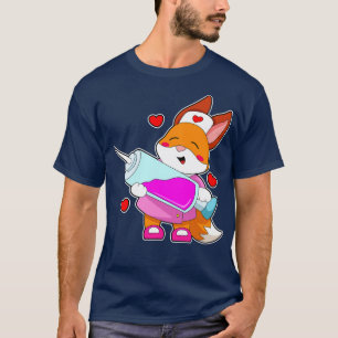 Fox as Nurse with Syringe T-Shirt