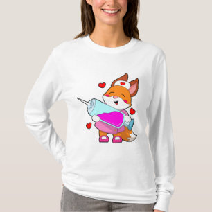 Fox as Nurse with Syringe T-Shirt