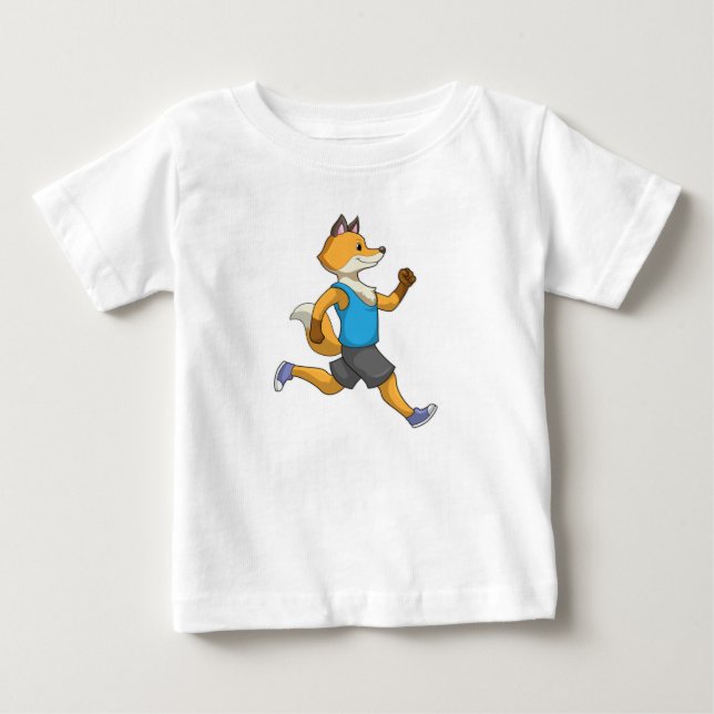 Fox as Runner at Running Baby T-Shirt (Front)