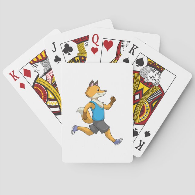 Fox as Runner at Running Playing Cards (Back)