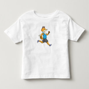 Fox as Runner at Running Toddler T-Shirt